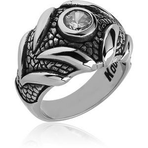SURGICAL STEEL KOOL KATANA JEWELLED RING