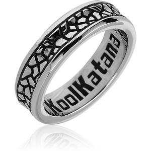 SURGICAL STEEL KOOL KATANA RING - CONCAVE