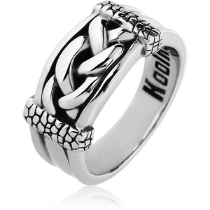 SURGICAL STEEL KOOL KATANA RING - CELTIC BRAID