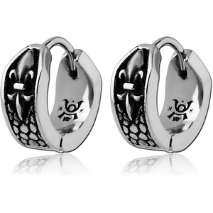 SURGICAL STEEL KOOL KATANA HUGGIES PAIR - FLEUR DE LIS