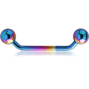 ANODISED TITANIUM LONG 45DEG OPEN STAPLE BARBELL