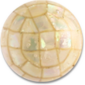 EPOXY COATED SYNTHETIC MOTHER OF PEARL MOSAIC MICRO BALL