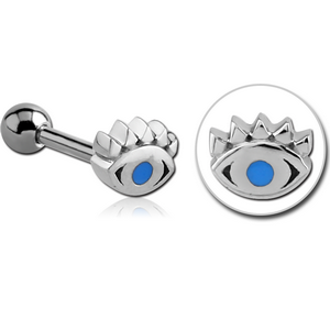 SURGICAL STEEL TRAGUS MICRO BARBELL- EYE