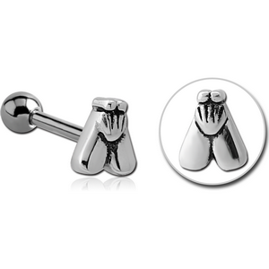 SURGICAL STEEL TRAGUS MICRO BARBELL - FLY