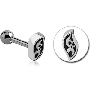 SURGICAL STEEL TRAGUS MICRO BARBELL - FILIGREE