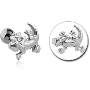 SURGICAL STEEL TRAGUS MICRO BARBELL - SALAMANDER