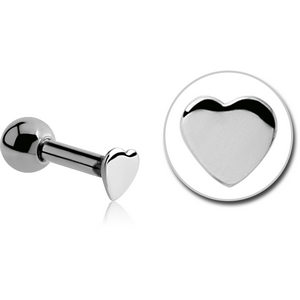 SURGICAL STEEL HEART TRAGUS MICRO BARBELL
