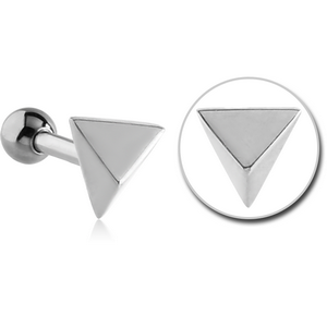 SURGICAL STEEL TRAGUS MICRO BARBELL - PYRAMID