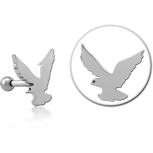 SURGICAL STEEL TRAGUS MICRO BARBELL - EAGLE