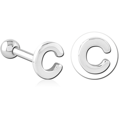 SURGICAL STEEL TRAGUS MICRO BARBELL - C
