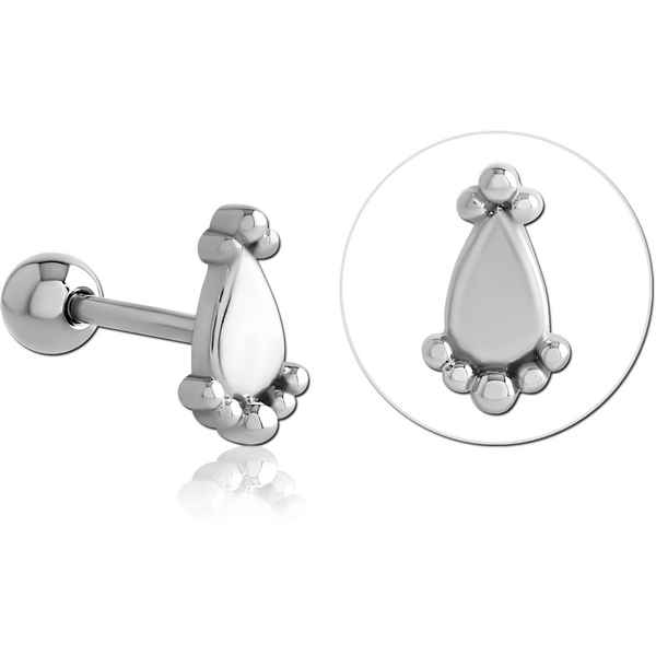 SURGICAL STEEL TRAGUS MICRO BARBELL