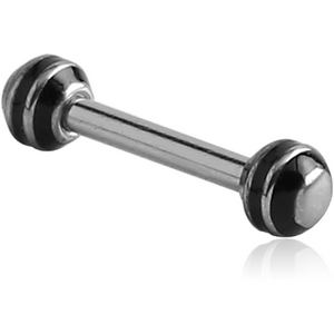 SURGICAL STEEL MICRO BARBELL WITH STRIPED BALLS