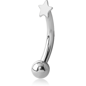 SURGICAL STEEL STAR FANCY CURVED MICRO BARBELL