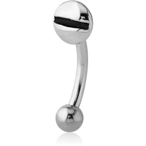 SURGICAL STEEL FANCY CURVED MICRO BARBELL - SCREW HEAD