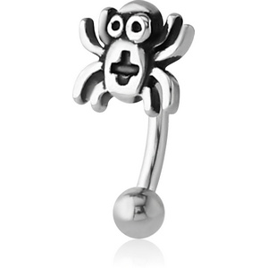 SURGICAL STEEL FANCY CURVED MICRO BARBELL - SPIDER
