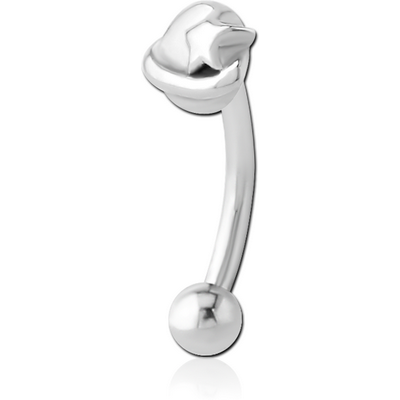 SURGICAL STEEL FANCY CURVED MICRO BARBELL - EYE STAR
