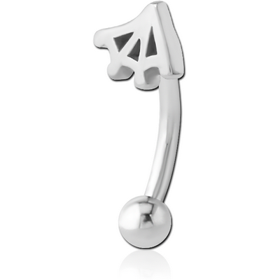 SURGICAL STEEL FANCY CURVED MICRO BARBELL - WEB