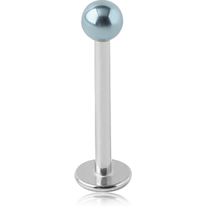 SURGICAL STEEL MICRO LABRET WITH ANODISED BALL