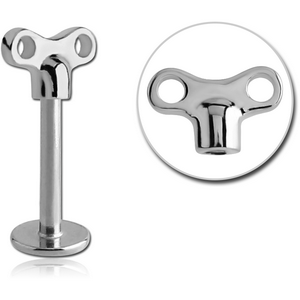 SURGICAL STEEL MICRO LABRET WITH ATTACHMENT - WIND UP