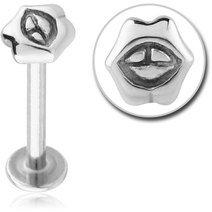 SURGICAL STEEL MICRO LABRET WITH ATTACHMENT - MOUTH