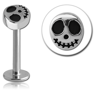 SURGICAL STEEL MICRO LABRET WITH ATTACHMENT - GHOST