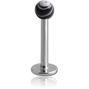 SURGICAL STEEL MICRO LABRET UV MARBLE BALL