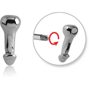 SURGICAL STEEL MICRO THREADED PENIS ATTACHMENT