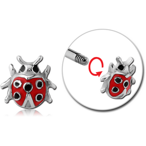 SURGICAL STEEL MICRO THREADED LADYBUG ATTACHMENT