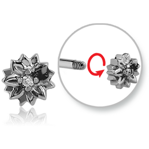 SURGICAL STEEL MICRO THREADED JEWELLED ATTACHMENT