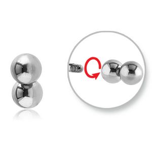 SURGICAL STEEL MICRO THREADED TRIPLE ATTACHMENT