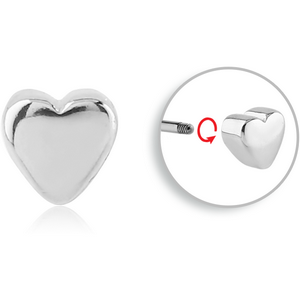 SURGICAL STEEL MICRO THREADED HEART ATTACHMENT