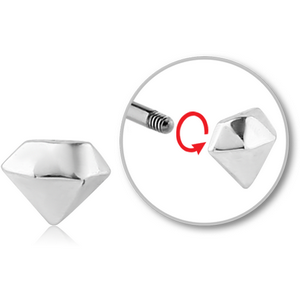 SURGICAL STEEL MICRO THREADED ATTACHMENT - DIAMOND