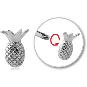 SURGICAL STEEL MICRO THREADED ATTACHMENT - PINEAPPLE