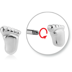 SURGICAL STEEL MICRO THREADED FOOT ATTACHMENT