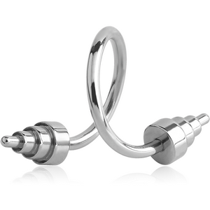 SURGICAL STEEL MICRO BODY SPIRAL WITH DUMBBELLS