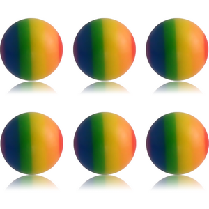 PACK OF 6 UV ACRYLIC RAINBOW BALLS