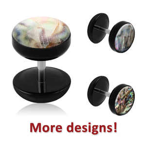 UV ACRYLIC SYNTHETIC MOTHER OF PEARL FAKE PLUG HALF BALL