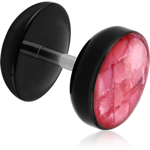 UV ACRYLIC SYNTHETIC MOTHER OF PEARL MOSAIC FAKE PLUG HALF BALL