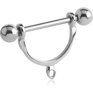 SURGICAL STEEL NIPPLE STIRRUP WITH HOOP