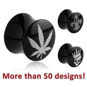 UV ACRYLIC LASER ETCHED FLARED PLUG