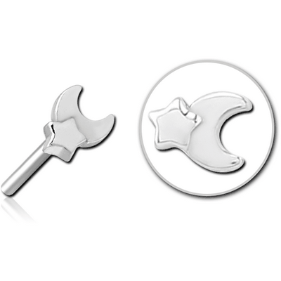 SURGICAL STEEL THREADLESS ATTACHMENT - CRESCENT AND STAR