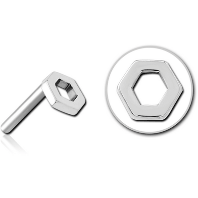 SURGICAL STEEL THREADLESS ATTACHMENT - HEXAGON