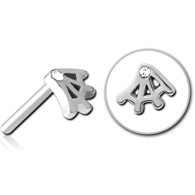 SURGICAL STEEL JEWELLED THREADLESS ATTACHMENT - WEB