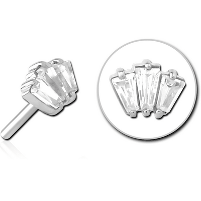 SURGICAL STEEL JEWELLED THREADLESS ATTACHMENT