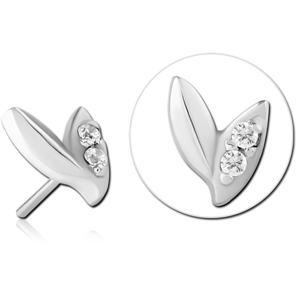 SURGICAL STEEL JEWELLED THREADLESS ATTACHMENT