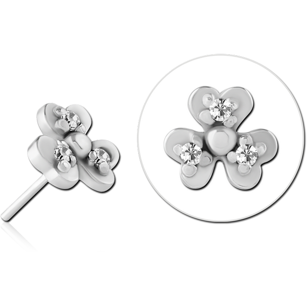 SURGICAL STEEL JEWELLED THREADLESS ATTACHMENT