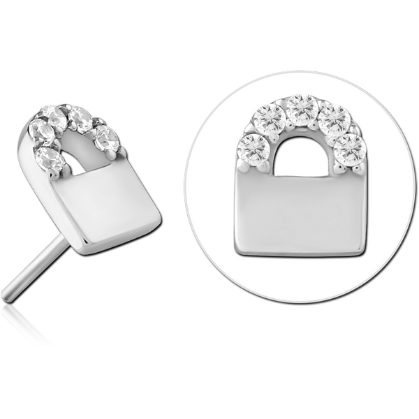 SURGICAL STEEL JEWELLED THREADLESS ATTACHMENT