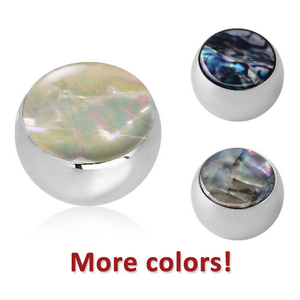 SURGICAL STEEL SYNTHETIC MOTHER OF PEARL BALL