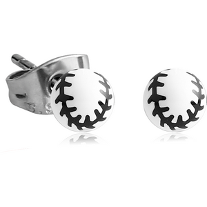 PAIR OF PRINTED UV ACRYLIC BALL EAR STUDS