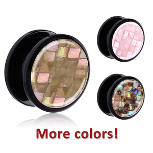 UV ACRYLIC SYNTHETIC MOTHER OF PEARL MOSAIC THREADED TUNNEL